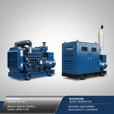 바우두인 800kva 900kva 1000kva 발전기 조용한 개방형 디젤 발전기 세트 좋은 품질 저렴한 가격 천연 가스 발전기